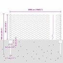 vidaXL Kerítés oszlopokkal Ezüst 0.6 x 50 m Acél