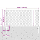 vidaXL Kerítés oszlopokkal Ezüst 0.8 x 50 m Acél