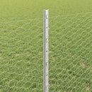 vidaXL Hatszögletű kerítés oszlopokkal 50 x 0,8 m Horganyzott Acél