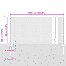 vidaXL Kerítés oszlopokkal Ezüst 0.8 x 50 m Acél