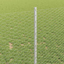 vidaXL Kerítés és Oszlop Ezüst 1 x 50 m Acél