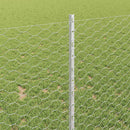 vidaXL Kerítés oszlopokkal Ezüst 1 x 50 m Acél