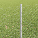 vidaXL Kerítés oszlopokkal Ezüst 1 x 50 m Acél