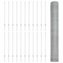 vidaXL Hatszögletű kerítés oszlopokkal 50 x 1,2 m Horganyzott Acél