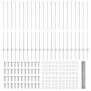 vidaXL Kerítés oszlopokkal Ezüst 1.2 x 50 m Acél