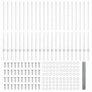 vidaXL Kerítés oszlopokkal Ezüst 1.2 x 50 m Acél