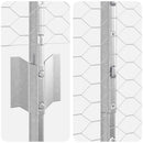 vidaXL Kerítés oszlopokkal Ezüst 1.4 x 50 m Acél