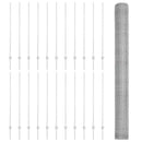 vidaXL Hatszögletű kerítés oszlopokkal 50 x 1,4 m Horganyzott Acél