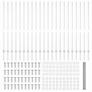 vidaXL Kerítés oszlopokkal Ezüst 1.4 x 50 m Acél