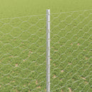 vidaXL Kerítés oszlopokkal Ezüst 1.4 x 50 m Acél