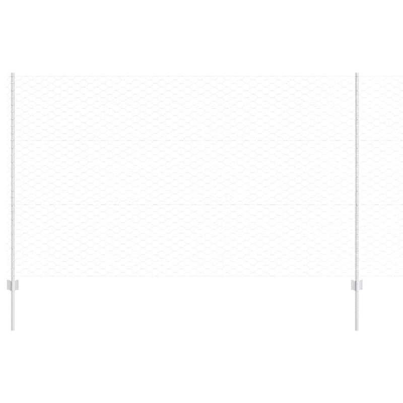 vidaXL Kerítés oszlopokkal Ezüst 1.4 x 50 m Acél