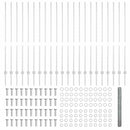 vidaXL Kerítés oszlopokkal Ezüst 1.4 x 50 m Acél
