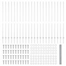 vidaXL Kerítés oszlopokkal Ezüst 1.5 x 50 m Acél