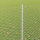 vidaXL Kerítés oszlopokkal Ezüst 1.5 x 50 m Acél