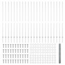 vidaXL Kerítés oszlopokkal Ezüst 1.5 x 50 m Acél
