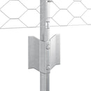 vidaXL Hatszögletű kerítés oszlopokkal 100 x 0,4 m Horganyzott Acél