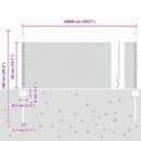 vidaXL Kerítés oszlopokkal Ezüst 0.5 x 100 m Acél