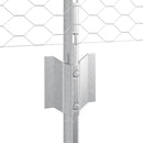 vidaXL Kerítés és Oszlop Ezüst 0,5 x 100 m Acél