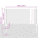 vidaXL Kerítés oszlopokkal Ezüst 0.6 x 100 m Acél