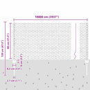 vidaXL Kerítés oszlopokkal Ezüst 0.8 x 100 m Acél