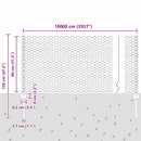 vidaXL Kerítés oszlopokkal Ezüst 0.8 x 100 m Acél