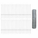 vidaXL Kerítés oszlopokkal Ezüst 0.8 x 100 m Acél