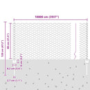 vidaXL Kerítés oszlopokkal Ezüst 0.8 x 100 m Acél
