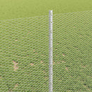 vidaXL Kerítés oszlopokkal Ezüst 1 x 100 m Acél