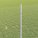 vidaXL Hatszögletű kerítés oszlopokkal 100 x 1 m Horganyzott Acél Háló