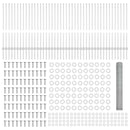 vidaXL Kerítés oszlopokkal Ezüst 1 x 100 m Acél