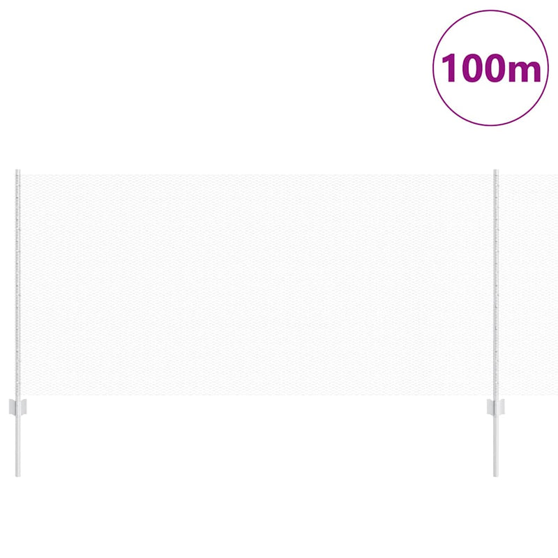 vidaXL Kerítés oszlopokkal Ezüst 1 x 100 m Acél