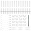 vidaXL Kerítés oszlopokkal Ezüst 1 x 100 m Acél