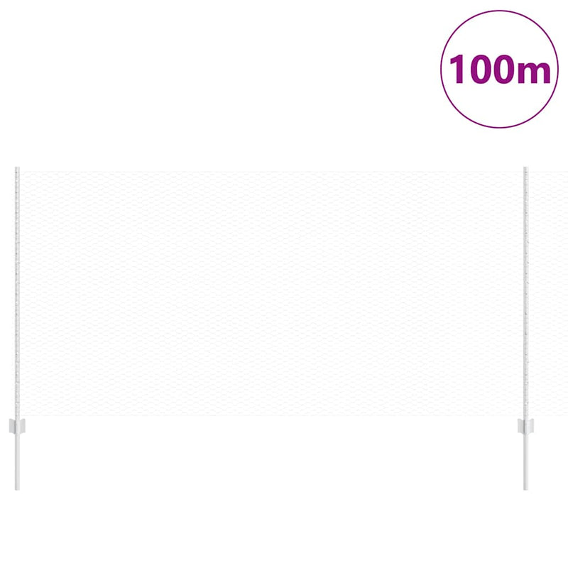 vidaXL Kerítés oszlopokkal Ezüst 1.2 x 100 m Acél