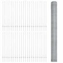 vidaXL Hatszögletű kerítés oszlopokkal 100 x 1,6 m Horganyzott Acél