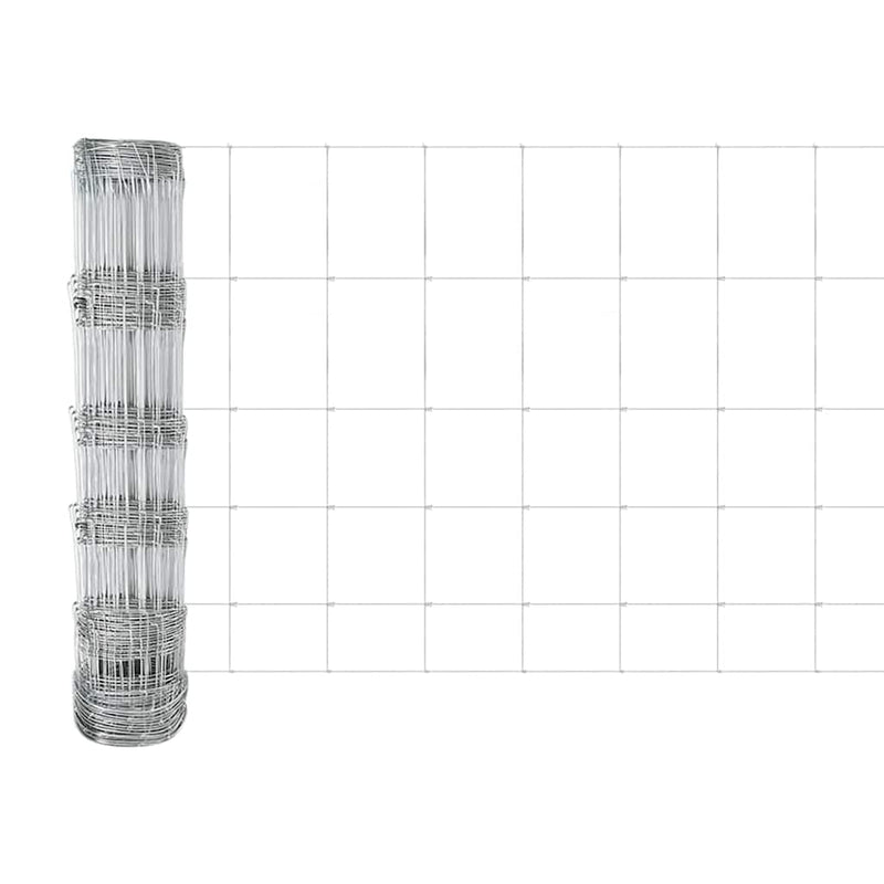 vidaXL Kerítés oszlopokkal Ezüst 0.8 x 25 m Acél
