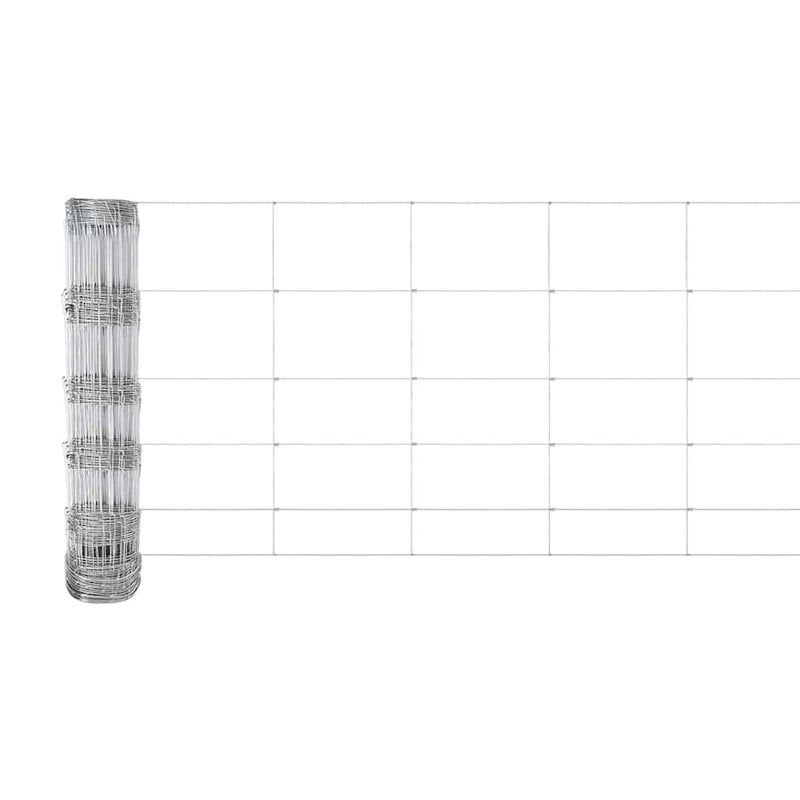 vidaXL Kerítés oszlopokkal Ezüst 0.8 x 25 m Acél