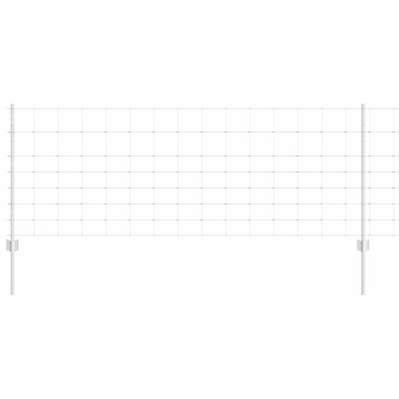 vidaXL Kerítés oszlopokkal Ezüst 0.8 x 25 m Acél