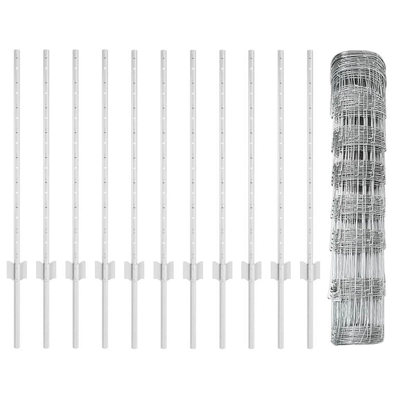 vidaXL Kerítés oszlopokkal Ezüst 0.8 x 25 m Acél