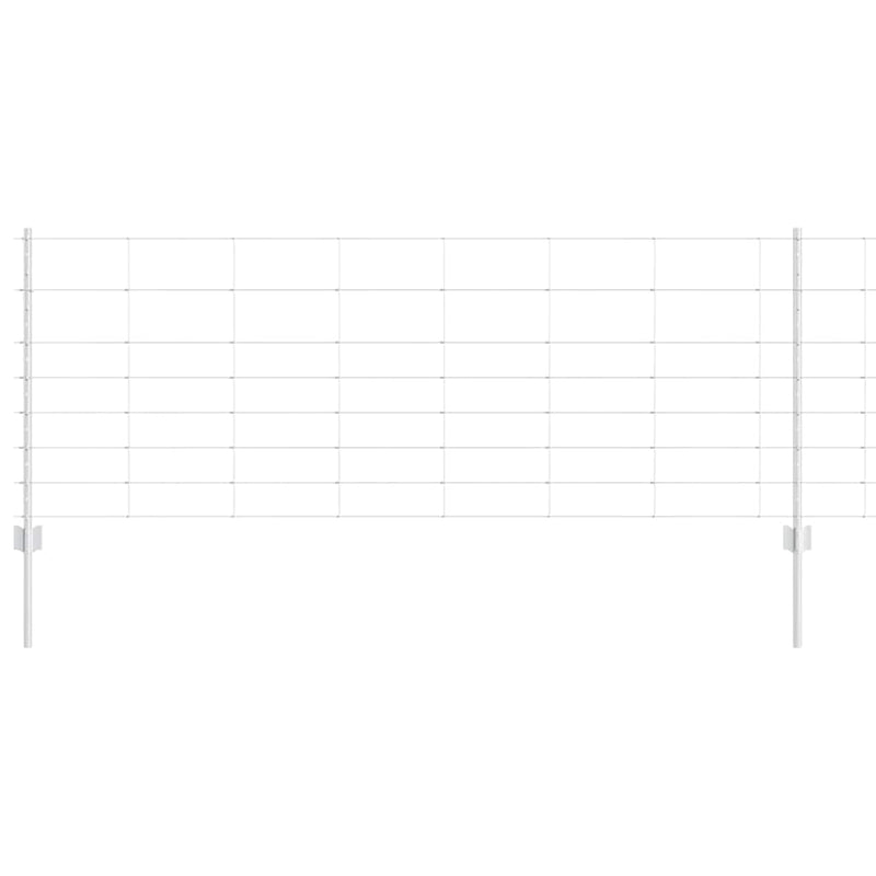 vidaXL Kerítés oszlopokkal Ezüst 0.8 x 25 m Acél