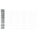 vidaXL Kerítés oszlopokkal Ezüst 0.8 x 25 m Acél