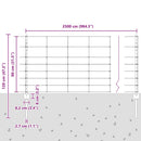vidaXL Vadkerítés oszlopokkal 25 x 0,8 m (Sz x M)