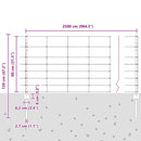 vidaXL Kerítés oszlopokkal Ezüst 0.8 x 25 m Acél