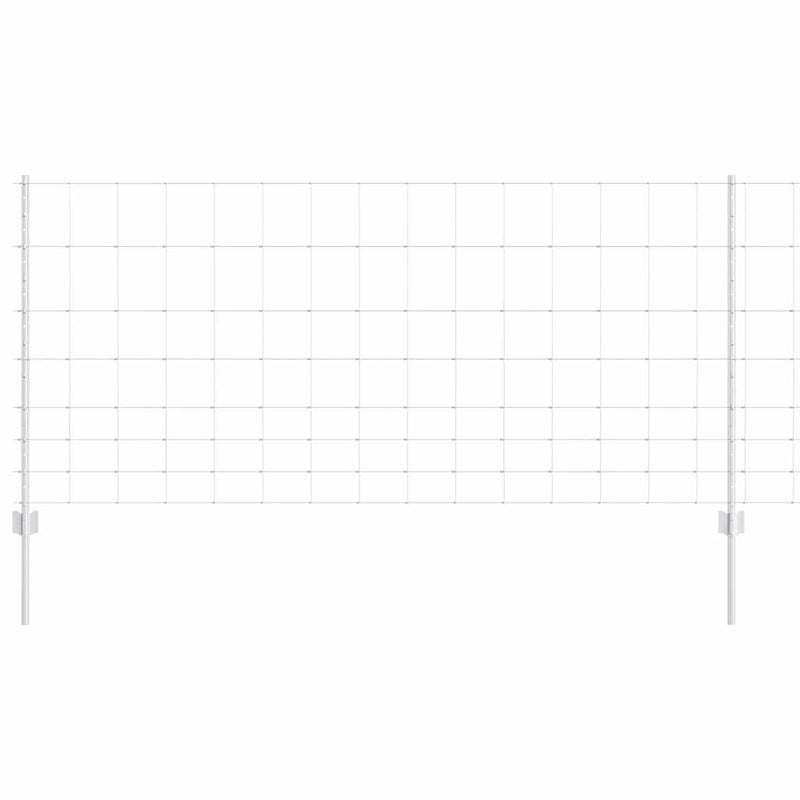 vidaXL Kerítés oszlopokkal Ezüst 1 x 25 m Acél