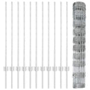 vidaXL Kerítés oszlopokkal Ezüst 1 x 25 m Acél