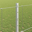 vidaXL Kerítés oszlopokkal Ezüst 1.2 x 25 m Acél