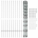 vidaXL Kültéri vadkerítés oszloppal 25 x 1,2 m Forró-galvanizált Acél