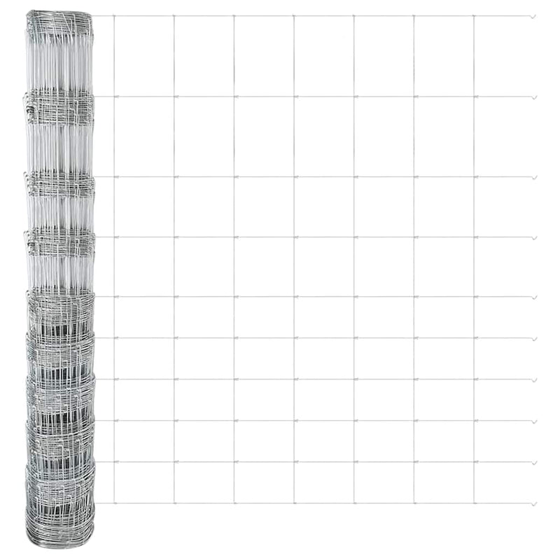 vidaXL Kerítés oszlopokkal Ezüst 1.2 x 25 m Acél