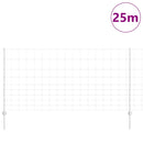 vidaXL Kerítés oszlopokkal Ezüst 1.2 x 25 m Acél