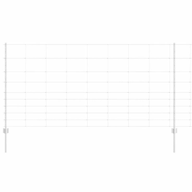 vidaXL Kerítés oszlopokkal Ezüst 1.2 x 25 m Acél