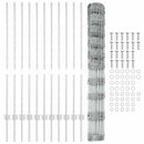 vidaXL Kerítés oszlopokkal Ezüst 1.2 x 25 m Acél